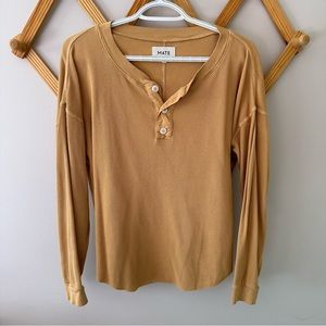 Mate the Label waffleknit henley